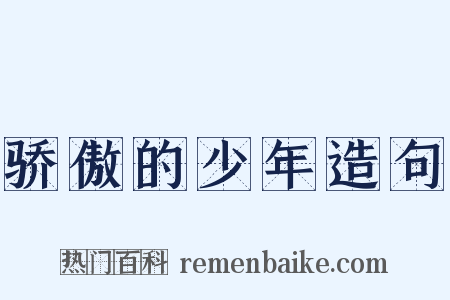 骄傲的少年造句是什么意思的图片
